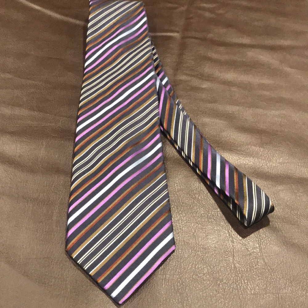 Barney’s New York repp stripe tie Italy